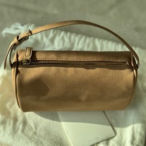 THE ROW 90S SUEDE CLUTCH IN TUNDRA